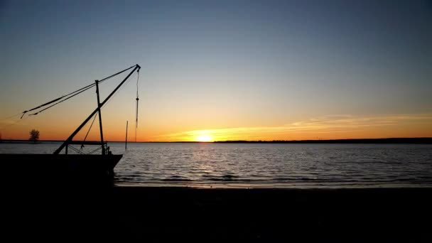 Ottawa Daki Britanya Sahili Nde Güzel Gün Batımının Silüeti — Stok video