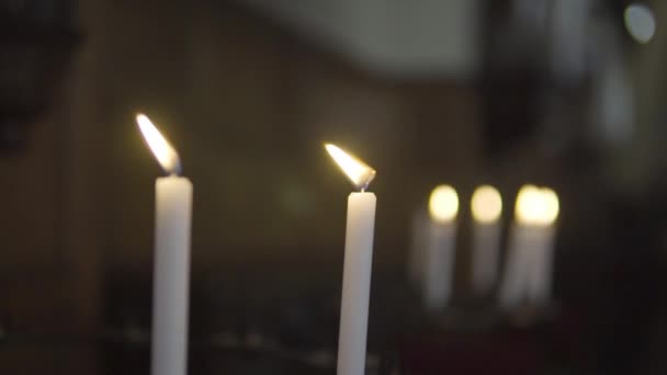 Κεριά Στην Εκκλησία Ηνωμένο Βασίλειο — Αρχείο Βίντεο