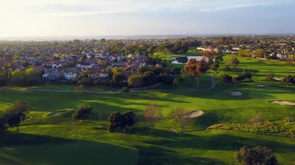 Drone Footage Golf Course Huntington Beach Footage Captured Spring 2018 — Video Stock