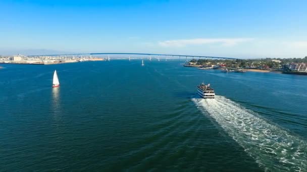 Spirit San Diego Flagship Cruises Coronado Ferry San Diego Bay — Wideo stockowe