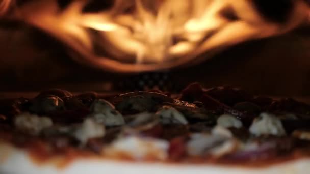 おいしいピザのための調理プロセス — ストック動画