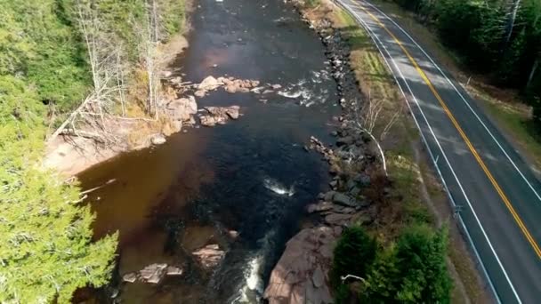 Running Stream Seen Drone — Stockvideo