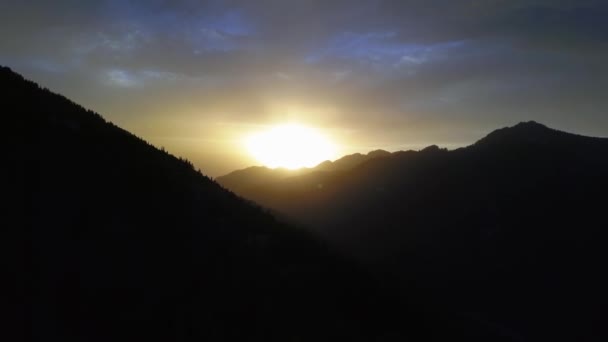 Beautiful Aerial View Autumn Forest Mountains Big Cottonwood Canyon Located — Wideo stockowe