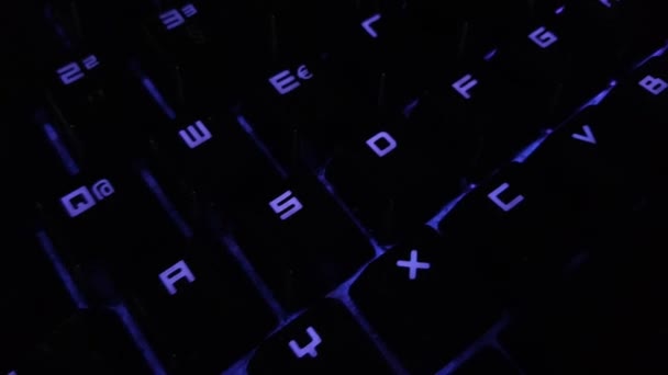 Slide Led Keyboard German Layout — ストック動画