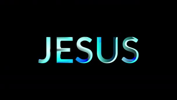Seamless Loop Text Animation Jesus Ten Seconds — Stok Video