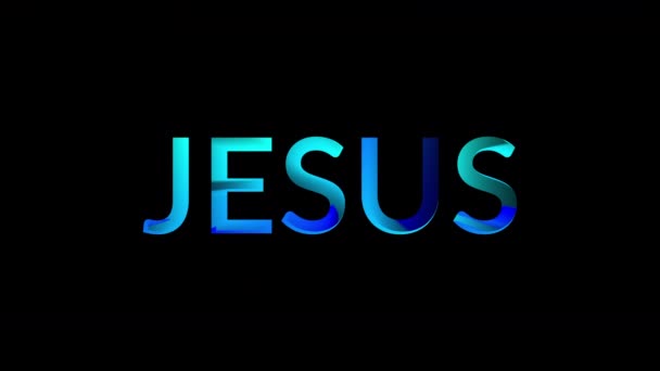 Seamless Loop Text Animation Jesus Ten Seconds — Stockvideo