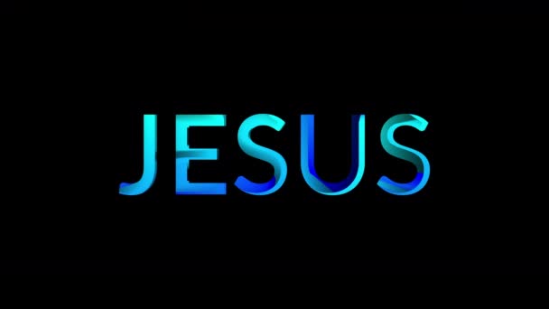 Seamless Loop Text Animation Jesus Twenty Seconds — Vídeo de Stock