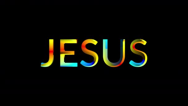 Κίνηση Κειμένων Βρόχων Χωρίς Ραφή Jesus Twenty Seconds — Αρχείο Βίντεο