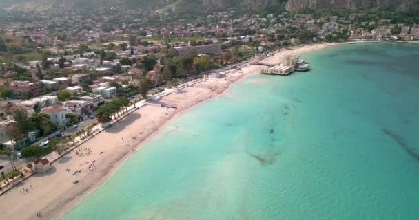Sicilië Palermo Drone Shot Vakantie — Stockvideo