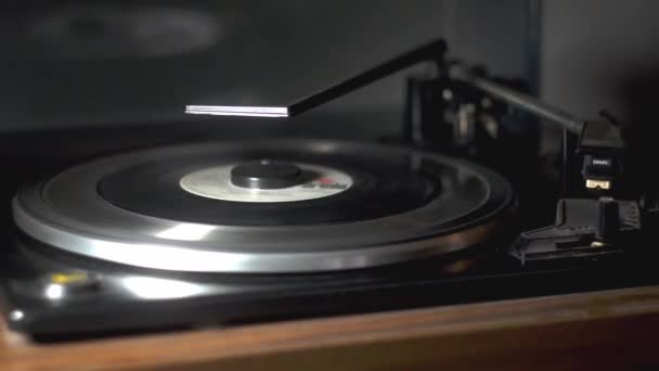 黑胶唱机的特写 — 图库视频影像