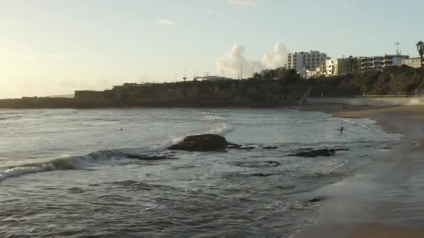 Footage Surfer End Day Pedro Beach Amazing End Clip Reflex — Stock videók