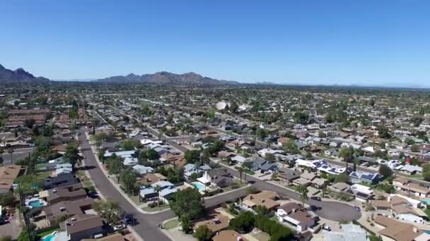 Drone Footage Scottsdale Arizona View Distinctive Architecture Maria Goretti Catholic — Vídeo de Stock