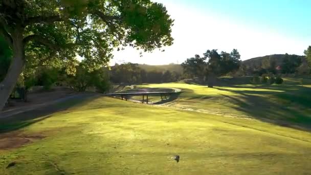 Dron Aéreo Del Campo Golf San Vicente Ramona California Durante — Vídeo de stock