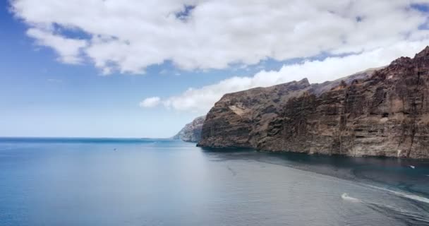 Hyperlapse Dronelapse Los Gigantes Tenerife — Stock video