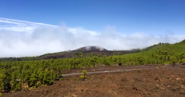 Drone Lapse Hyper Lapse Teide Volcano Tenerife — Video Stock
