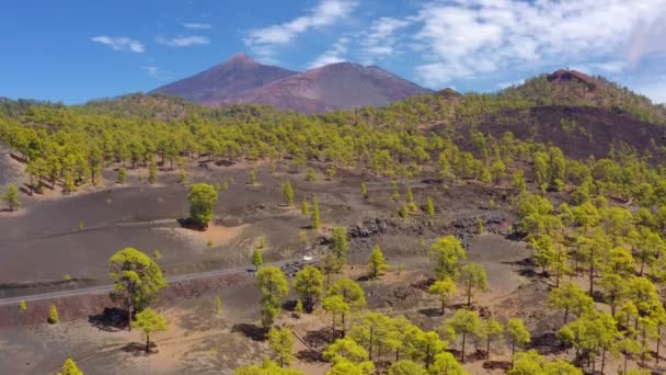 Вид Воздуха Вулкан Эль Тейде Тенерифе — стоковое видео