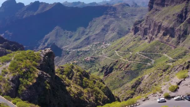 Aerial View Masca Valley Tenerife — Vídeo de Stock