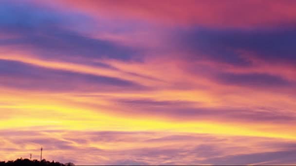 Timelaps Barevné Západ Slunce Thuringian Les — Stock video