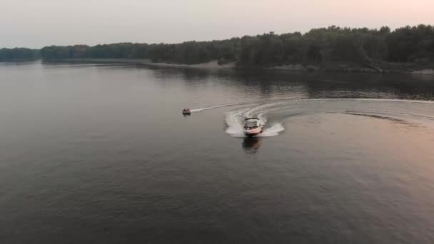 Tubing Sunset Mississippi River — Vídeo de Stock
