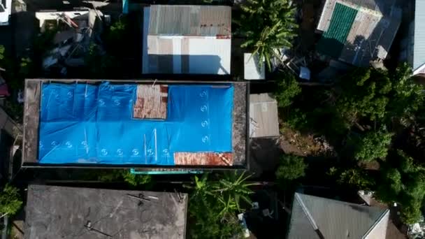 Aerial View Damage Caused Hurricane Maria Caribbean — Video