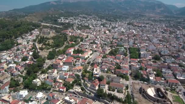 Aerial View Patras Old Town Capital Peloponnese Greece — ストック動画