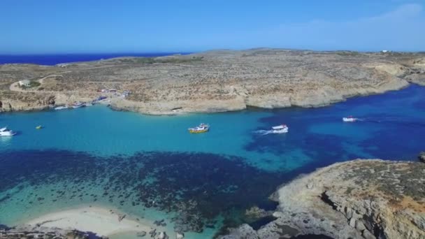 Båt Blå Lagun Malta — Stockvideo