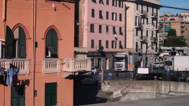 Vista Desde Una Ventana Tren Cámara Lenta — Vídeo de stock