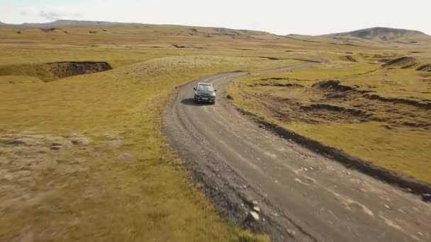 Follow Shot Car Frok Iceland — Stockvideo