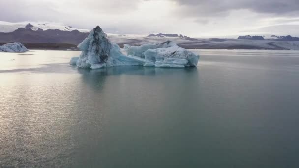 Drone Footage Iceberg Jokusarlon Glacier Lagoon — Video Stock