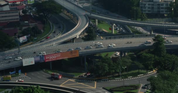 Bulatan Pahang Freeway Kuala Lumpur Malaysia — 图库视频影像