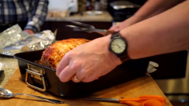 Roast Turkey Fresh Out Oven — Video