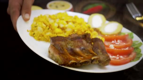 South American Pork Ribs — Vídeo de Stock