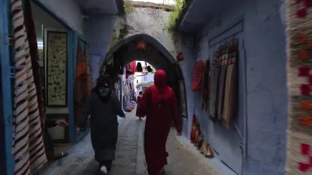 Walk Streets Chefchaouen Morocco — Stock Video