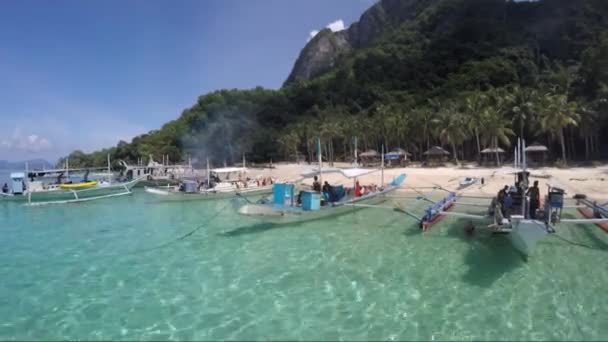 Nido Tour Boats Beach — Vídeo de stock