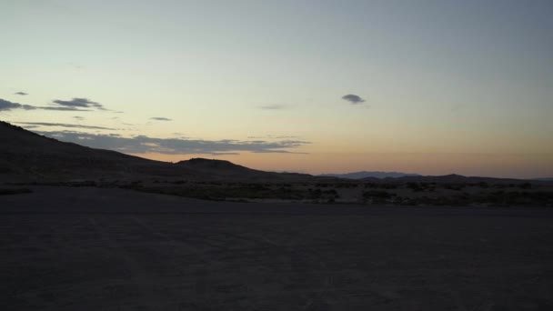 Beautiful View Car Vivid Sunset Little Sahara Desert Central Utah — Wideo stockowe