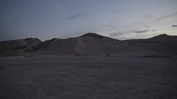 Beautiful View Car Vivid Sunset Little Sahara Desert Central Utah — Stok video
