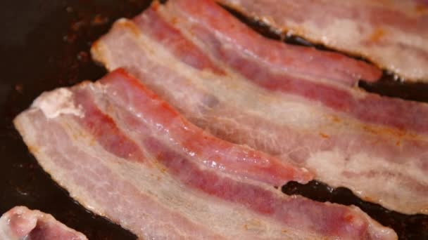 Cuisson Bacon Dans Une Casserole — Video