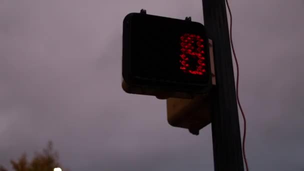 Street Crossing Countdown Background — Stok video