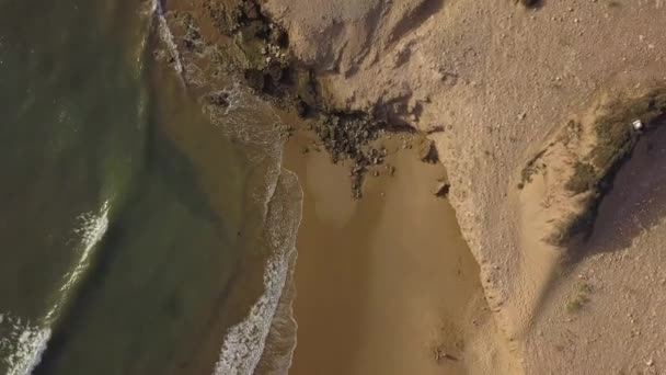 Aerial View Beauch Sidi Kaouki Morocco — стоковое видео