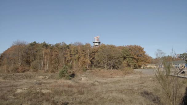 Working Radar Treeline Wide — стоковое видео