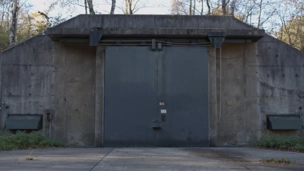 Munition Bunker Close Background — Stok video