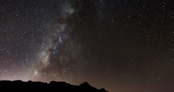 Time Lapse Sequence Milky Way Teide National Park Tenerife — Wideo stockowe