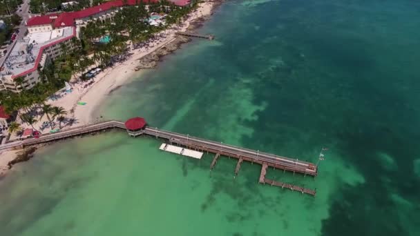 Aerial Fly Key West Coastline Beautiful Day — Stok video