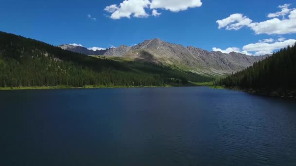 Aerial Beautiful Scenic View Colorado Lakeside Mountain — Αρχείο Βίντεο