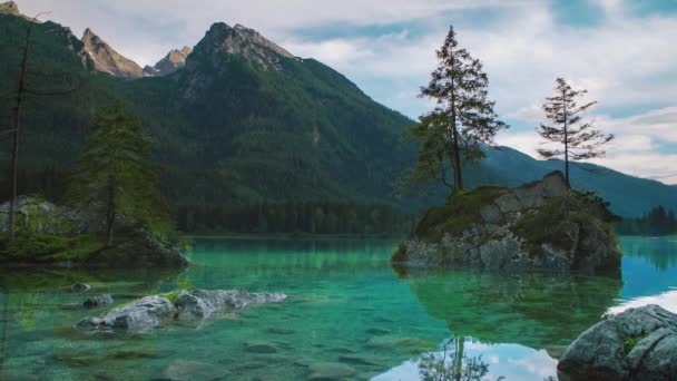 Cinemagraph Water Scenic Beautiful Lake Hintersee Bavaria Germany Moving Gently — Stock Video