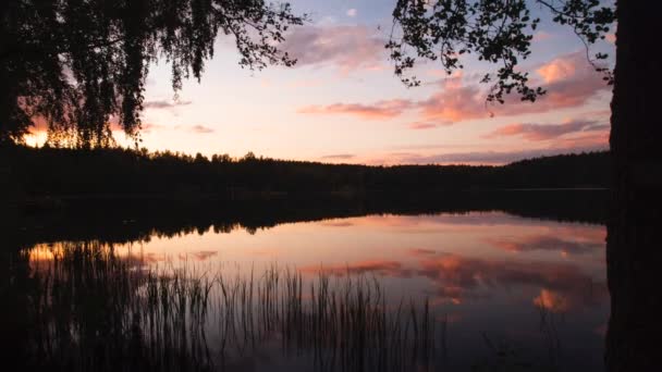 Sunset Reflection Timelapse Background — Stockvideo
