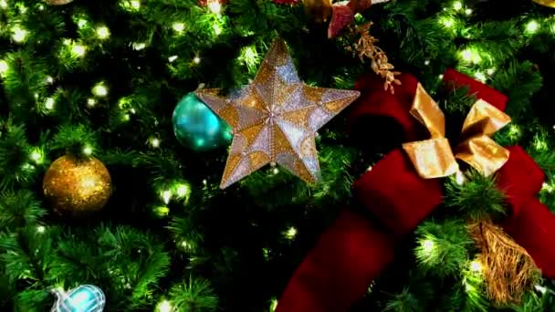 Holiday Tree Beautifully Trimmed Season — Stockvideo