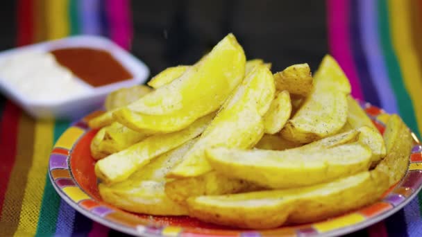 Latin Potatoes Chili Aside — Vídeo de Stock