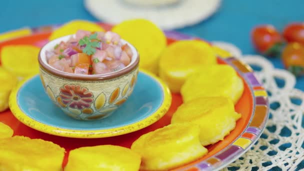 Llapingachos Ecuadorian Potatoes Snack — Vídeo de Stock
