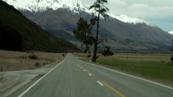 First Person View Driving Beautiful Country New Zealand — Stock video